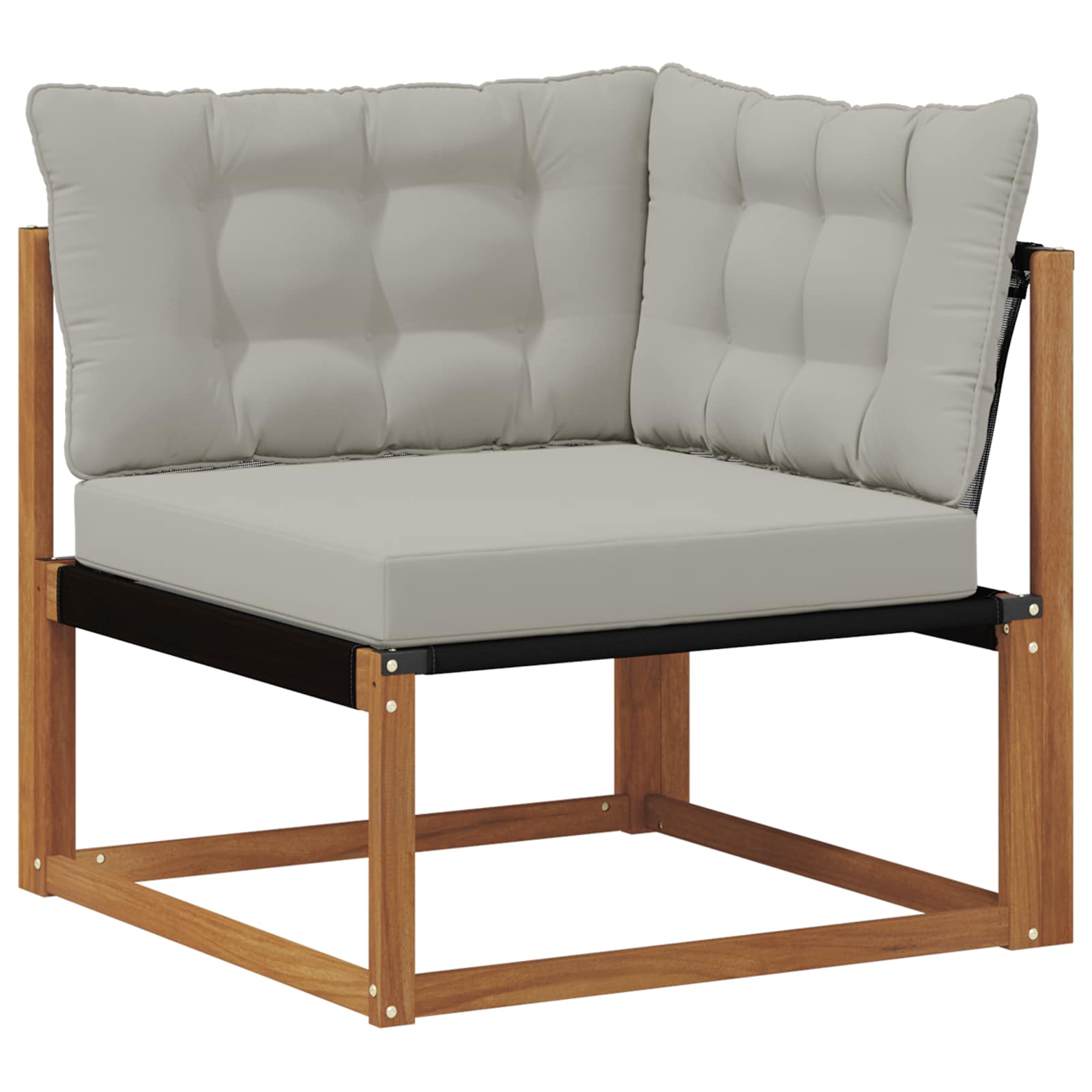 Outdoor-Sofagarnitur mit Kissen 8 pcs Natürlich und Hellgrau