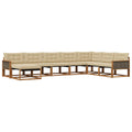 Outdoor-Sofagarnitur mit Kissen 8 pcs Natur und Beige