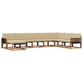 Outdoor-Sofagarnitur mit Kissen 8 pcs Natur und Beige