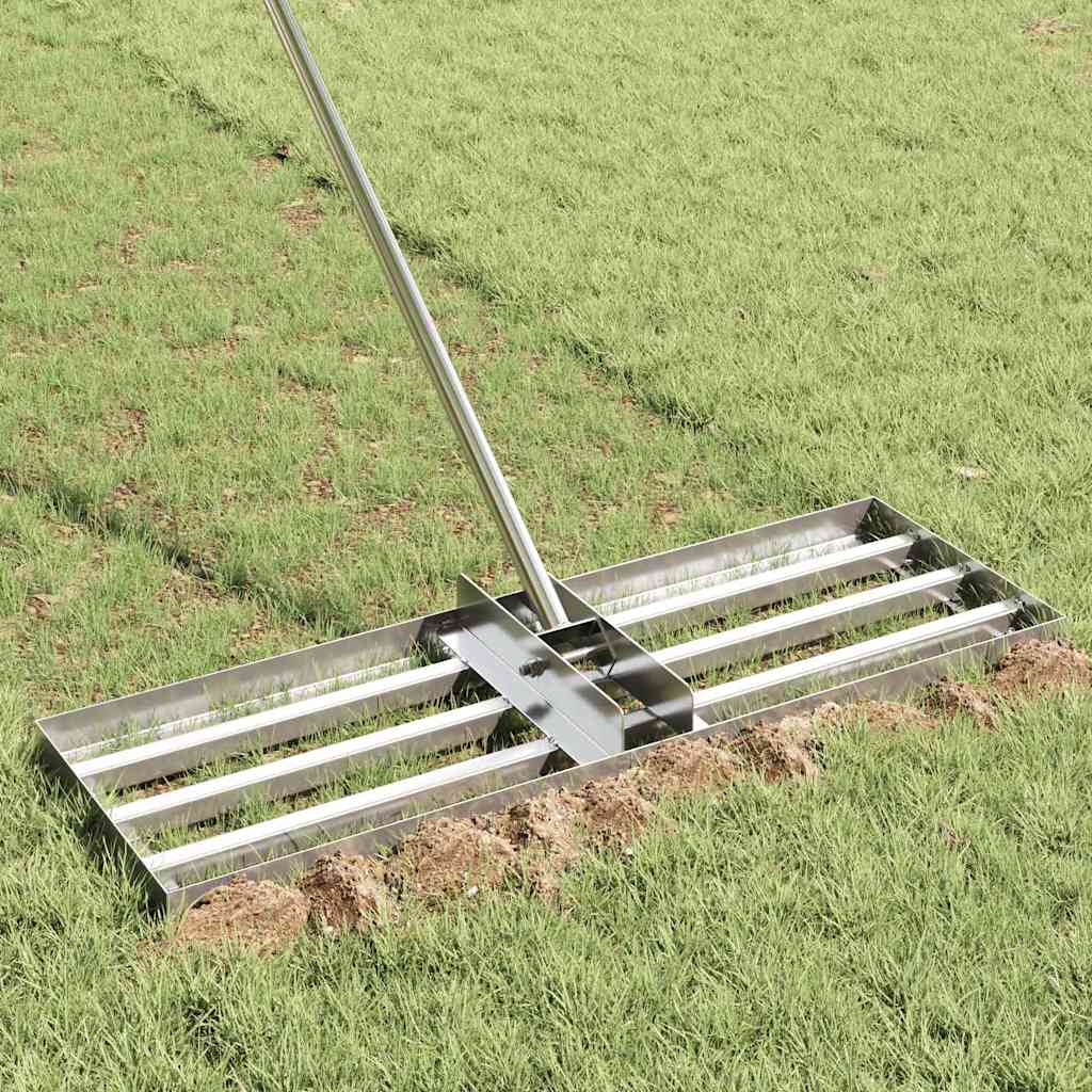 Garten Nivellierrechen Silber 75 x 25 x 6 cm Edelstahl