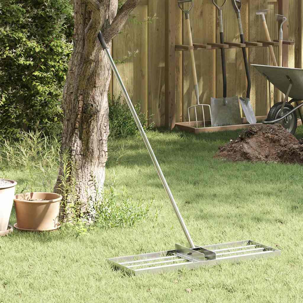 Garten Nivellierrechen Silber 75 x 25 x 6 cm Edelstahl