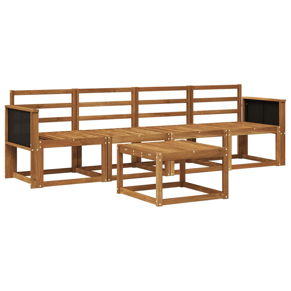 Outdoor-Sofagarnitur 4 pcs Natur Massivholz Akazie