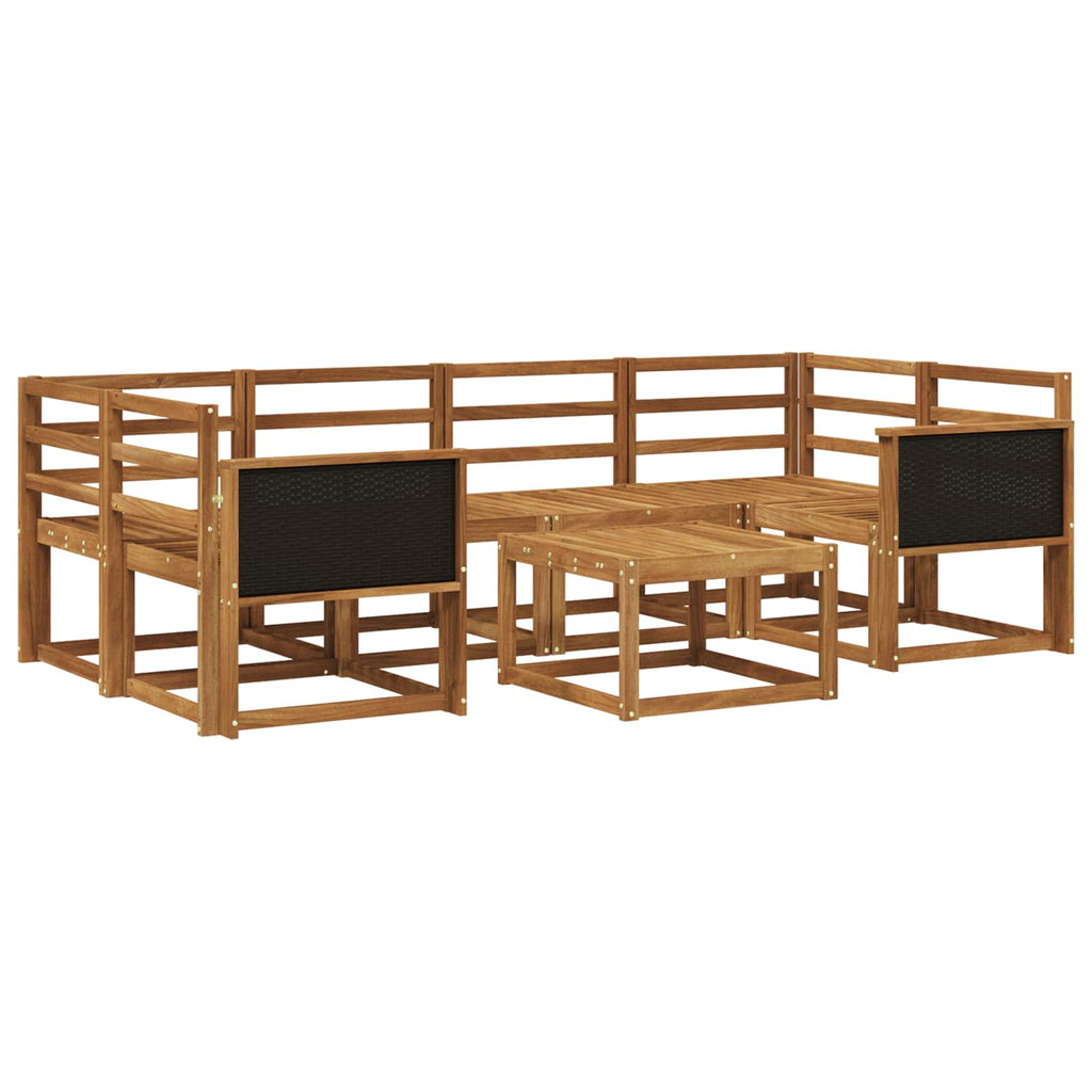 Outdoor-Sofagarnitur 5 pcs Natur Massivholz Akazie
