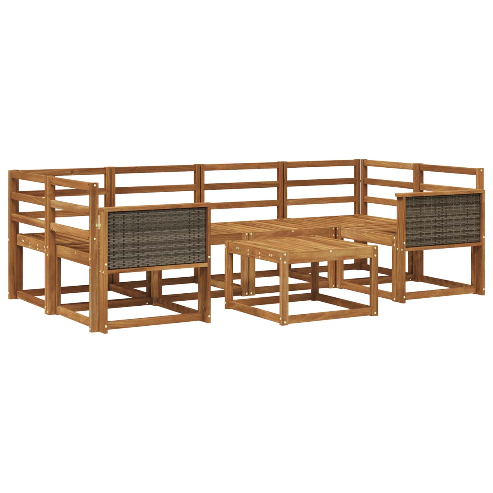 Outdoor-Sofagarnitur 5 pcs Natur Massivholz Akazie