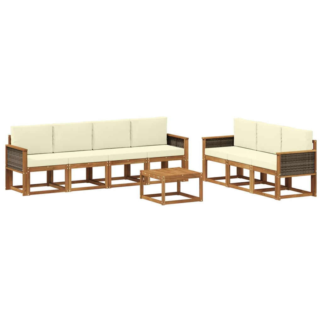 Outdoor-Sofagarnitur mit Kissen 7 pcs