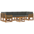 Outdoor-Sofagarnitur 8 pcs Natur und Anthrazit Polyester