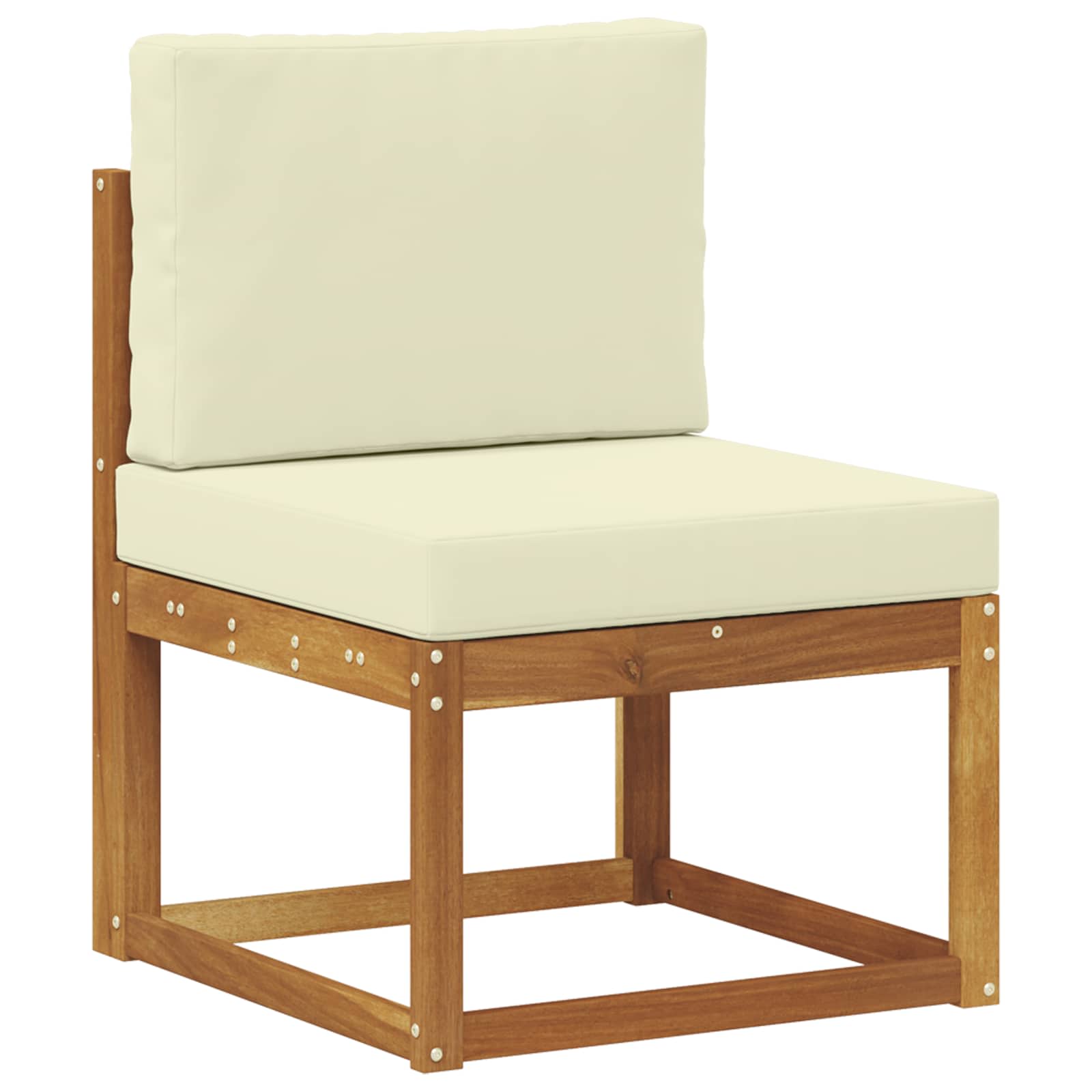 Outdoor-Sofagarnitur mit Kissen 7 pcs Natur und Creme