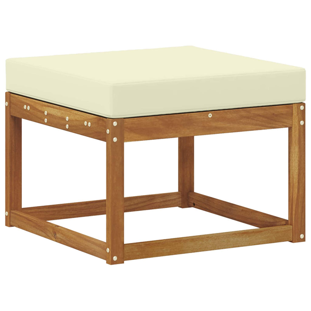 Outdoor-Sofagarnitur mit Kissen 4 pcs Natur und Creme