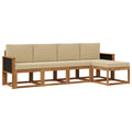 Outdoor-Sofagarnitur 5 pcs Natur und Beige Polyester