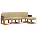 Outdoor-Sofagarnitur 5 pcs Natur und Beige Polyester