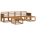 Outdoor-Sofagarnitur 6 pcs Natur Massivholz Akazie