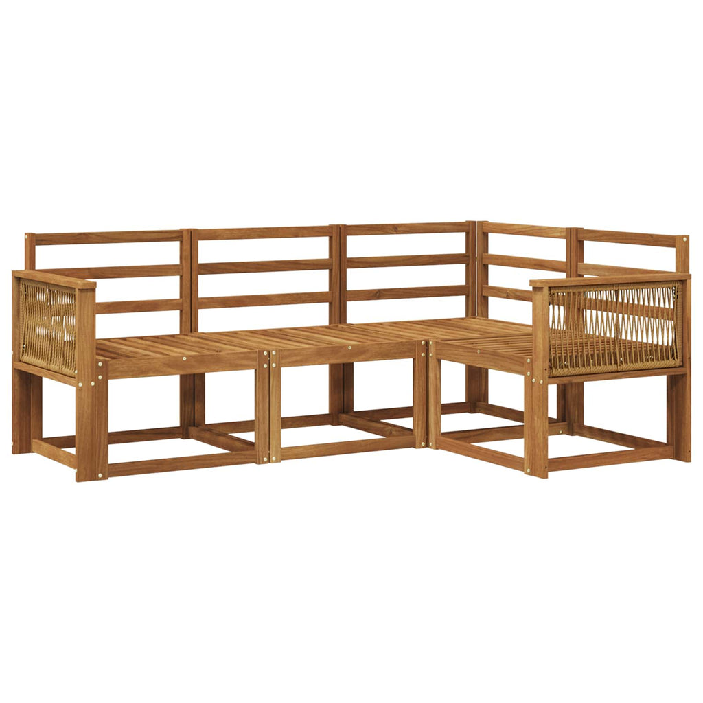 Outdoor-Sofagarnitur 4 pcs Natur Massivholz Akazie