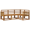 Outdoor-Sofagarnitur 4 pcs Natur Massivholz Akazie