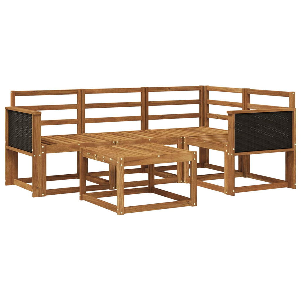 Outdoor-Sofagarnitur 5 pcs Natur Massivholz Akazie