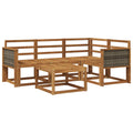 Outdoor-Sofagarnitur 5 pcs Natur Massivholz Akazie