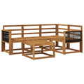 Outdoor-Sofagarnitur 5 pcs Natur Massivholz Akazie