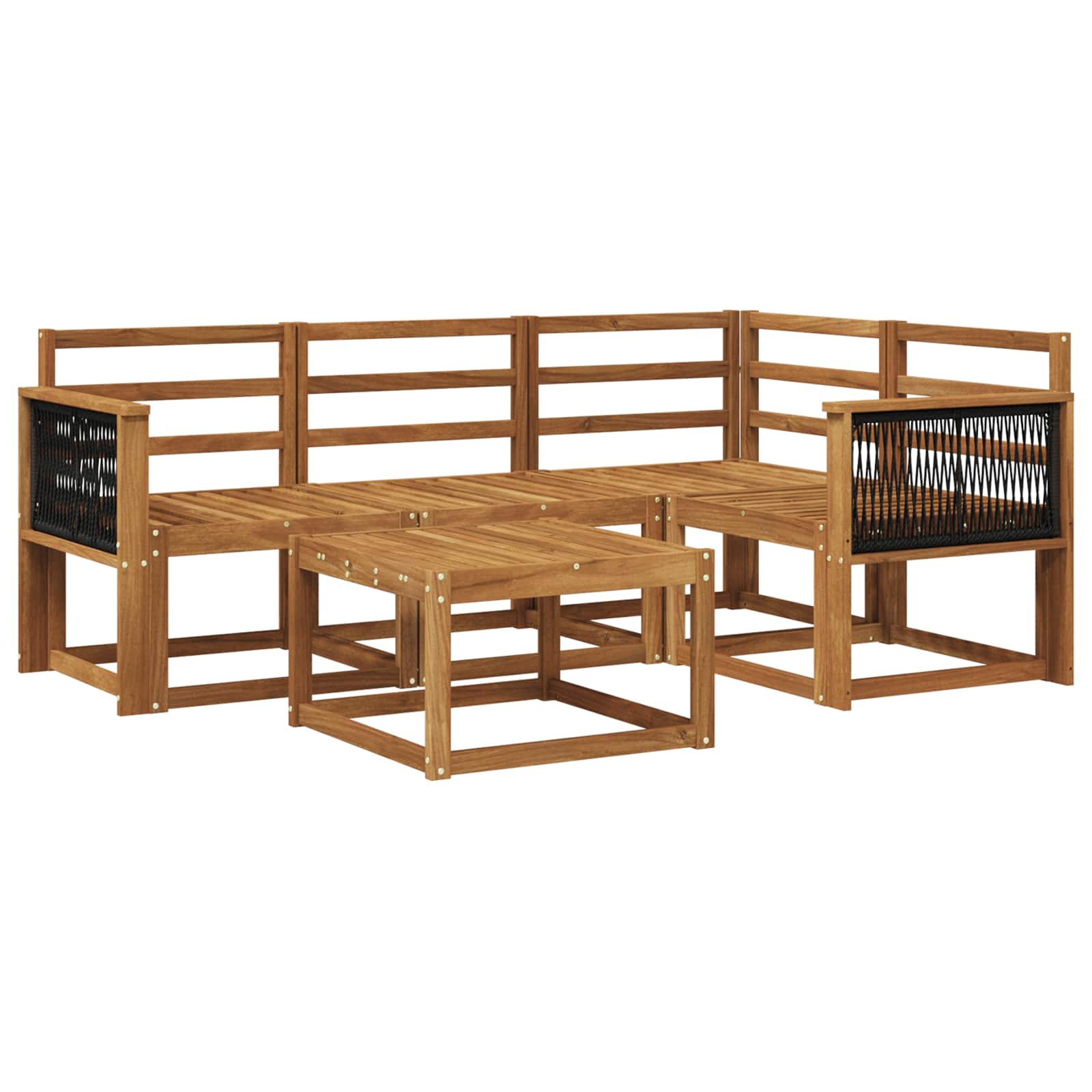 Outdoor-Sofagarnitur 5 pcs Natur Massivholz Akazie