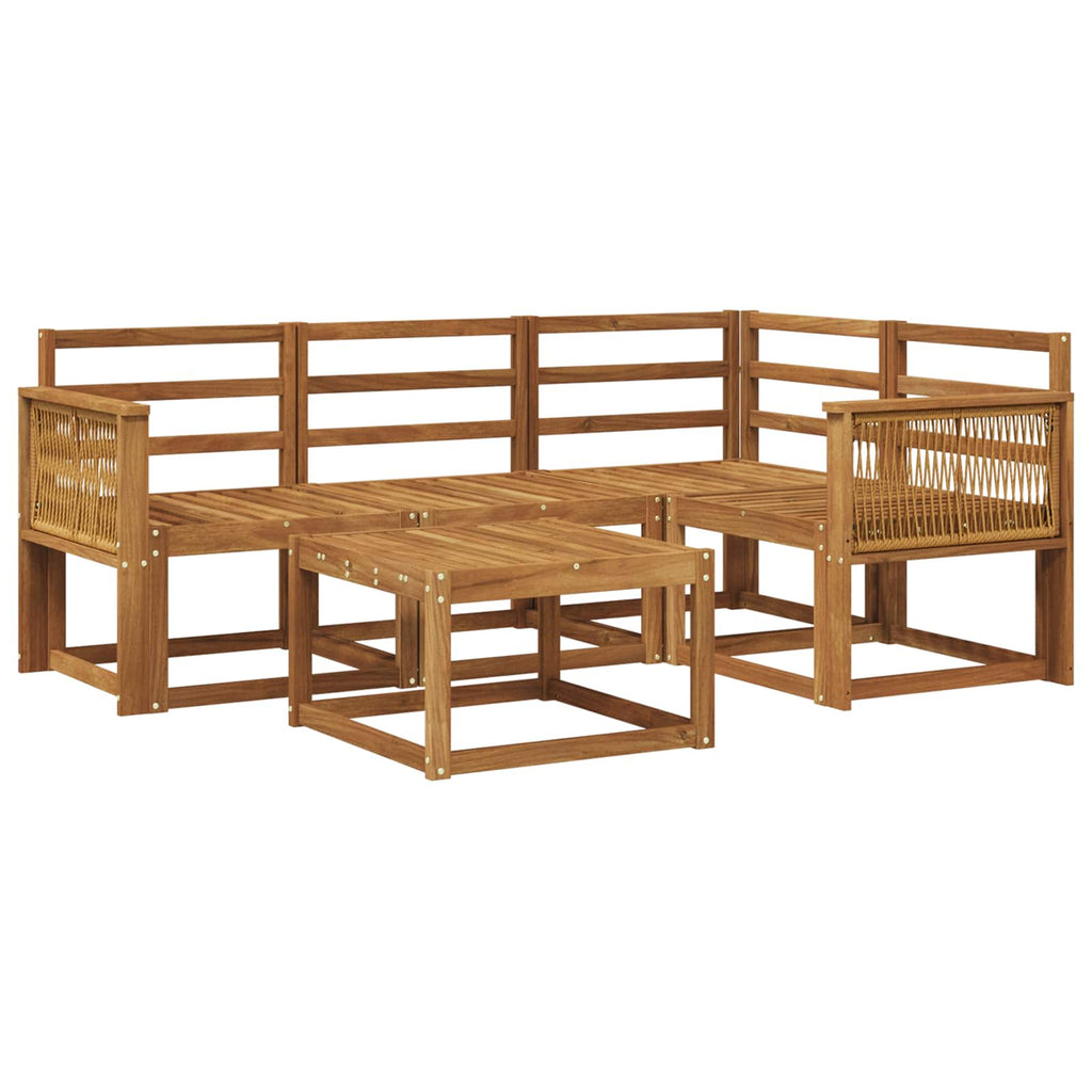 Outdoor-Sofagarnitur 5 pcs Natur Massivholz Akazie