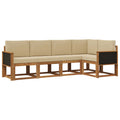 Outdoor-Sofagarnitur 5 pcs Natur und Beige Polyester