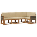 Outdoor-Sofagarnitur 5 pcs Natur und Beige Polyester
