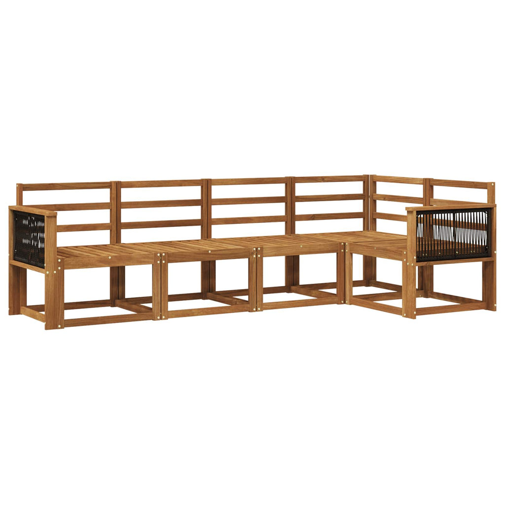 Outdoor-Sofagarnitur 5 pcs Natur Massivholz Akazie