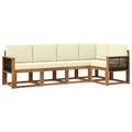 Outdoor-Sofagarnitur 5 pcs Natur und Creme Polyester