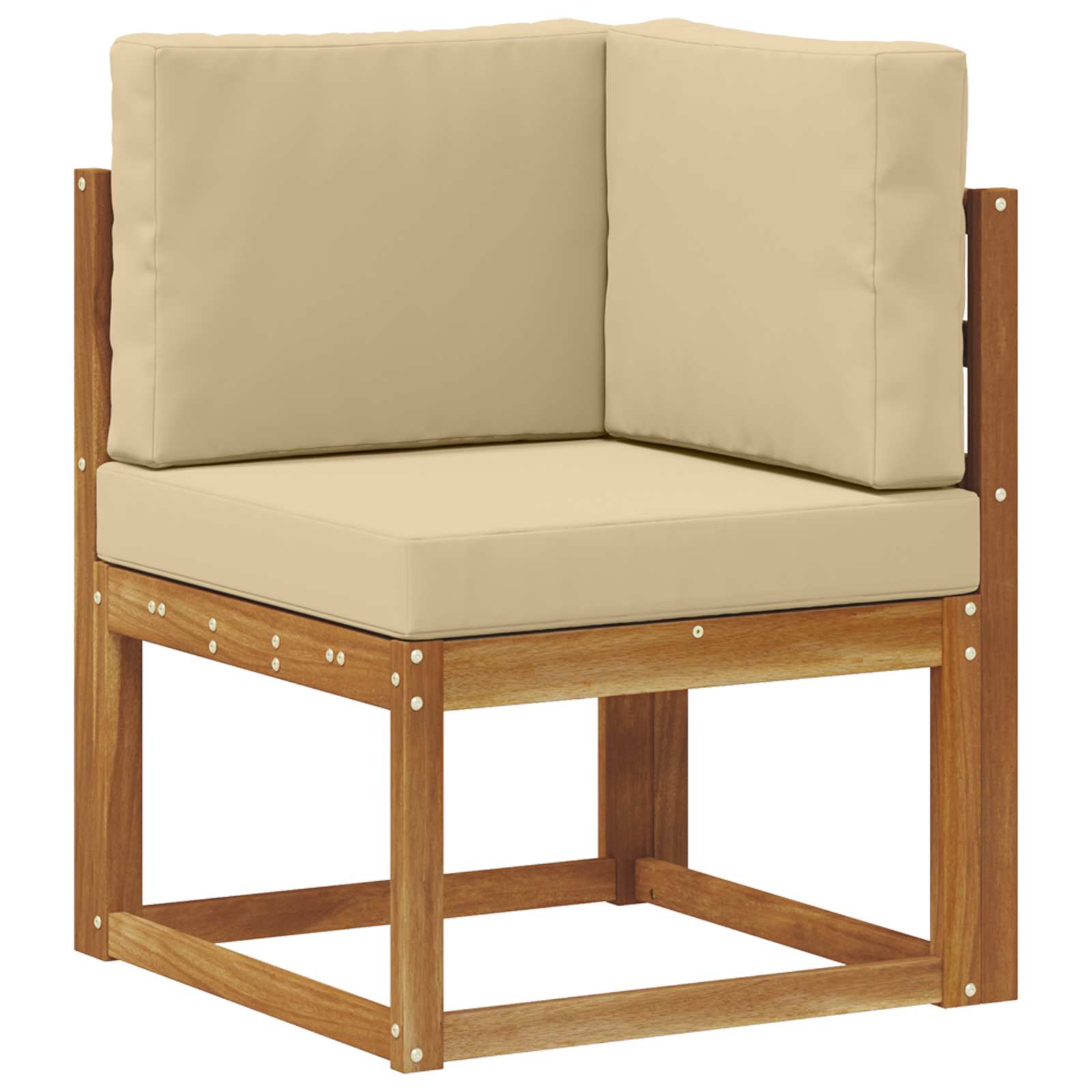 Outdoor-Sofagarnitur 5 pcs Natur und Beige Polyester