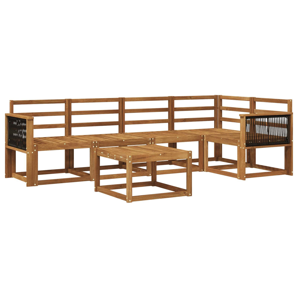 Outdoor-Sofagarnitur 6 pcs Natur Massivholz Akazie