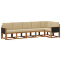 Outdoor-Sofagarnitur mit Kissen 6 pcs Natur und Beige Polyester