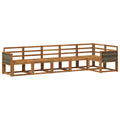 Outdoor-Sofagarnitur 6 pcs Natur Massivholz Akazie