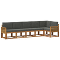 Outdoor-Sofagarnitur 6 pcs Natur und Anthrazit Polyester