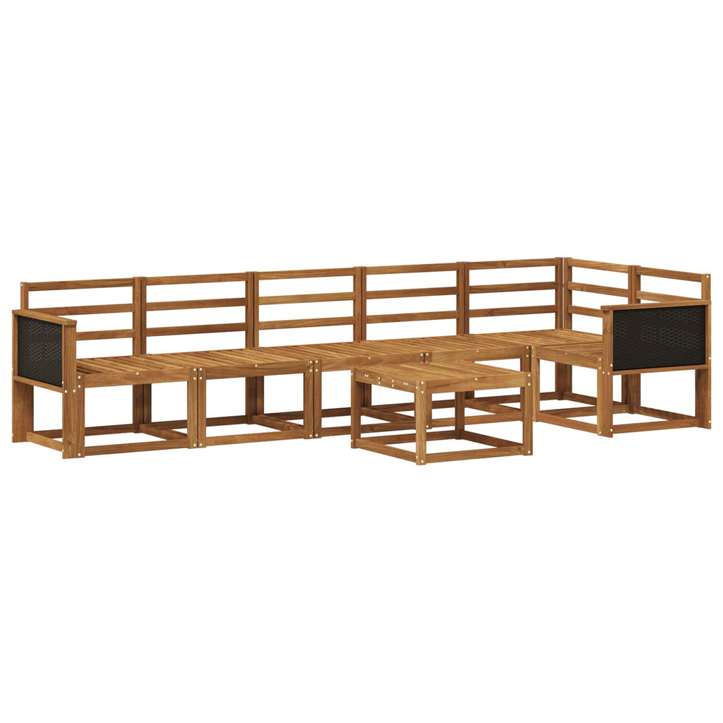 Outdoor-Sofagarnitur 7 pcs Natur Massivholz Akazie