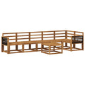 Outdoor-Sofagarnitur 7 pcs Natur Massivholz Akazie