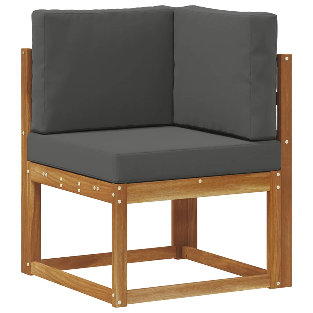 Outdoor-Sofagarnitur 9 pcs Natur und Anthrazit Polyester