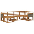Outdoor-Sofagarnitur 6 pcs Natur Massivholz Akazie