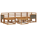 Outdoor-Sofagarnitur 7 pcs Natur Massivholz Akazie