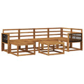 Outdoor-Sofagarnitur 7 pcs Natur Massivholz Akazie