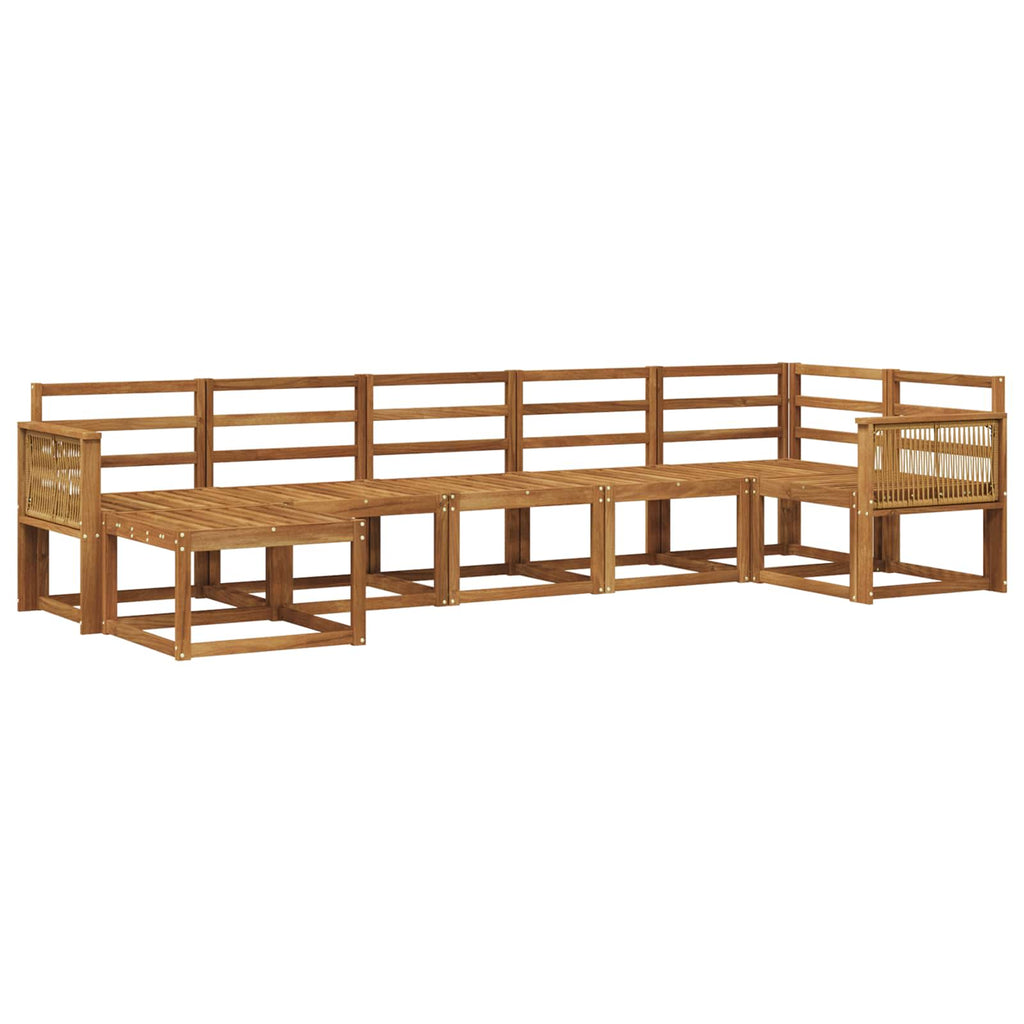 Outdoor-Sofagarnitur 7 pcs Natur Massivholz Akazie