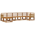 Outdoor-Sofagarnitur 7 pcs Natur Massivholz Akazie