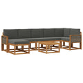 Outdoor-Sofagarnitur 8 pcs Natur und Anthrazit Polyester