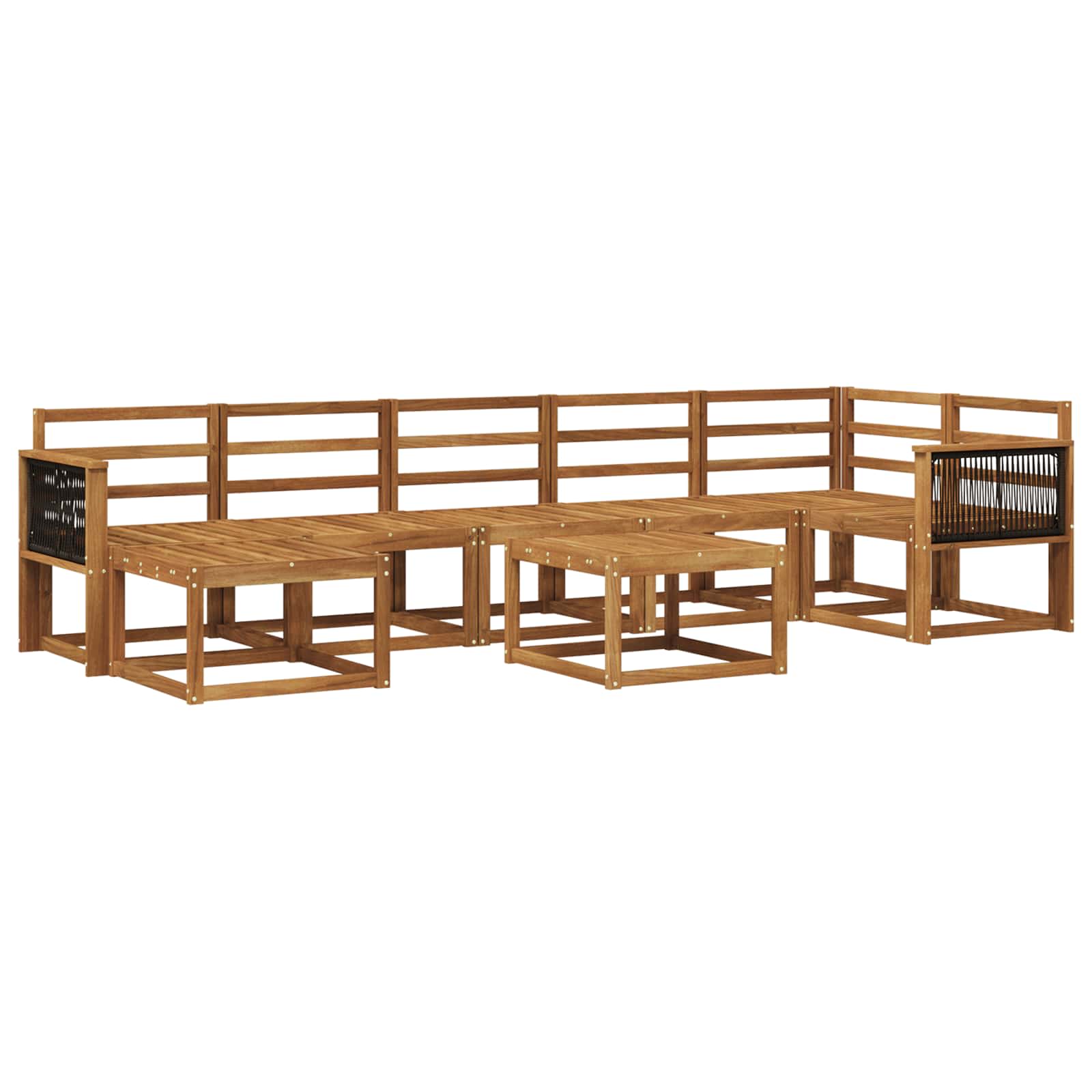 Outdoor-Sofagarnitur 8 pcs Natur Massivholz Akazie