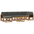 Outdoor-Sofagarnitur 8 pcs Natur und Anthrazit Polyester