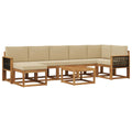 Outdoor-Sofagarnitur mit Kissen 8 pcs Natur und Beige Polyester