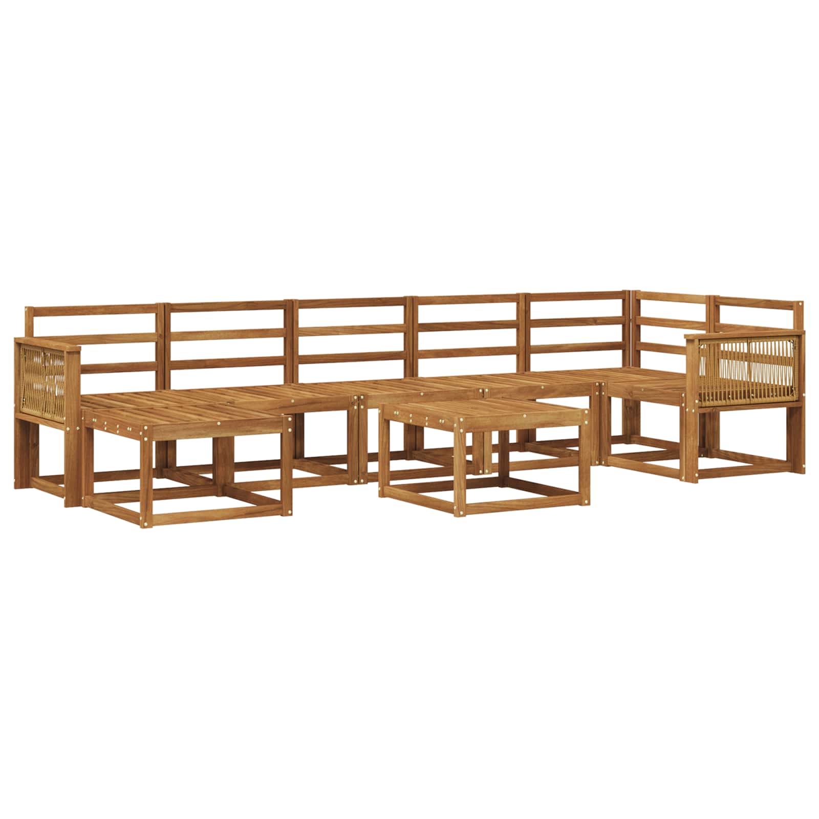 Outdoor-Sofagarnitur 8 pcs Natur Massivholz Akazie