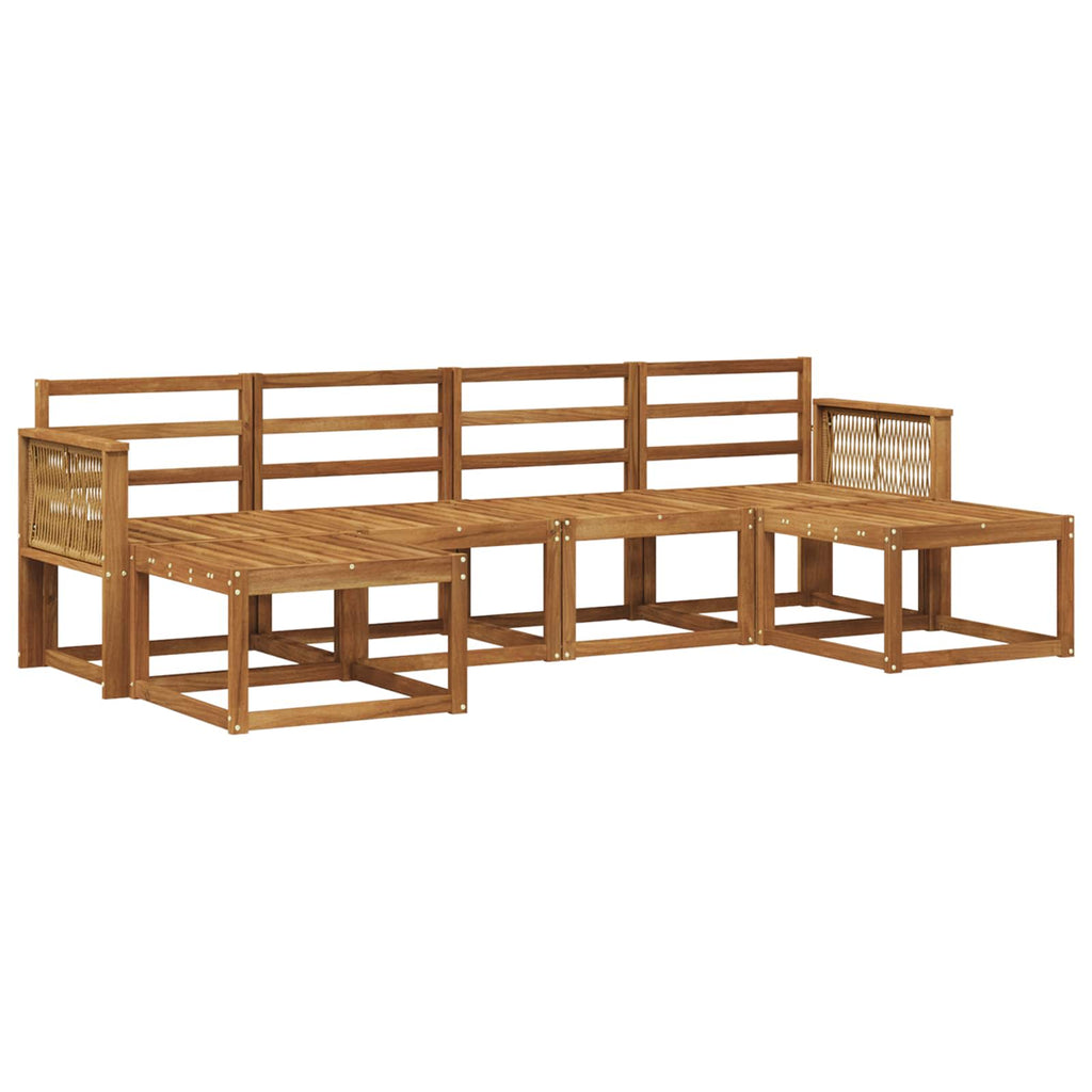 Outdoor-Sofagarnitur 6 pcs Natur Massivholz Akazie