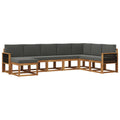 Outdoor-Sofagarnitur 8 pcs Natur und Anthrazit