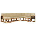 Outdoor-Sofagarnitur 8 pcs Natur und Beige Massivholz Akazie