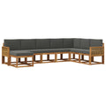 Outdoor-Sofagarnitur mit Kissen 8 pcs Natur und Anthrazit