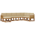 Outdoor-Sofagarnitur 8 pcs Natur und Beige Massivholz Akazie