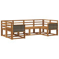 Outdoor-Sofagarnitur 6 pcs Natur Massivholz Akazie